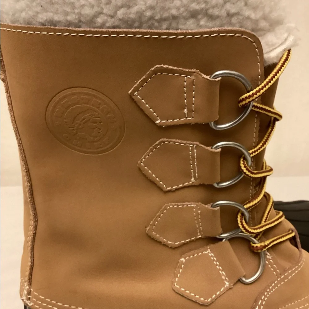 Western Chief Men’s Snow Rain Insulated Boots Tan Lace Up Thinsulate Size 8